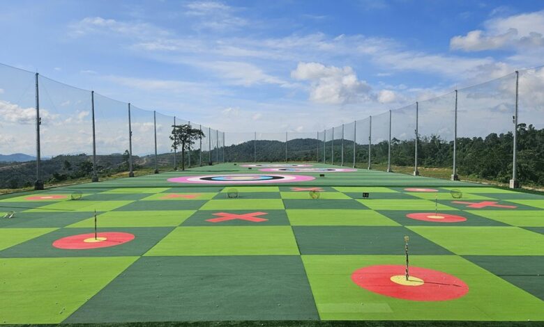 golf training room setup